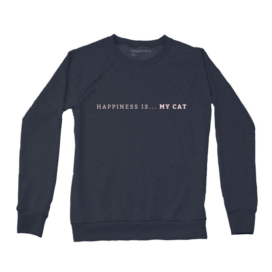 Women's My Cat Crew Sweatshirt, True Navy
