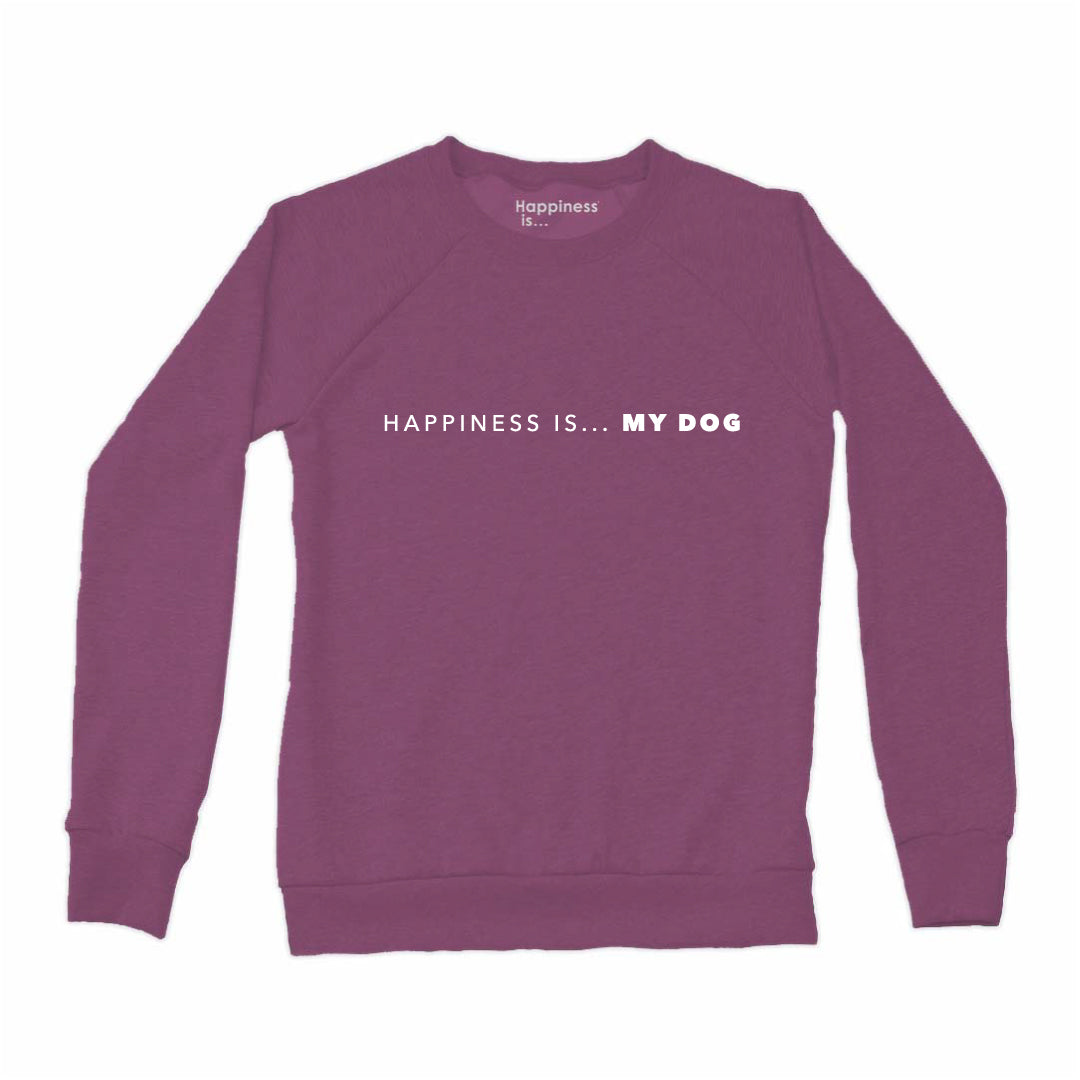 Sweat-shirt ras du cou My Dog pour femme, prune
