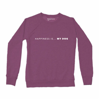 Sweat-shirt ras du cou My Dog pour femme, prune