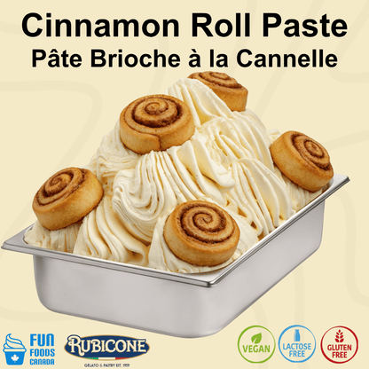 Pâte à brioche à la cannelle - Pâtes à glaces artisanales - Seau de 3 kg - Rubicone Canada - Expédition gratuite au Canada pour les commandes de plus de 199 CAD