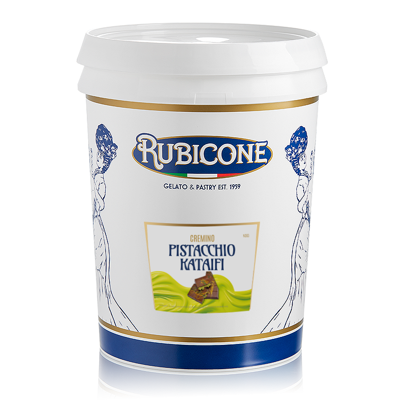 Crème de remplissage tartinable Kunafa Kataifi à la pistache - Cremino pistache Kataifi - Seau de 5 KG - Rubicone Canada - Livraison gratuite au Canada pour les commandes de plus de 199 CAD
