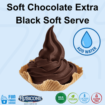 "PRE-ORDER" VeganBliss Chocolate (Extra Black) - Vegan Premium Soft Serve Mix - 1.9 KG Bag or Case of 8 x 1.9 KG bags - Rubicone Canada - Ships Free Within Canada on Orders Above CAD $199
