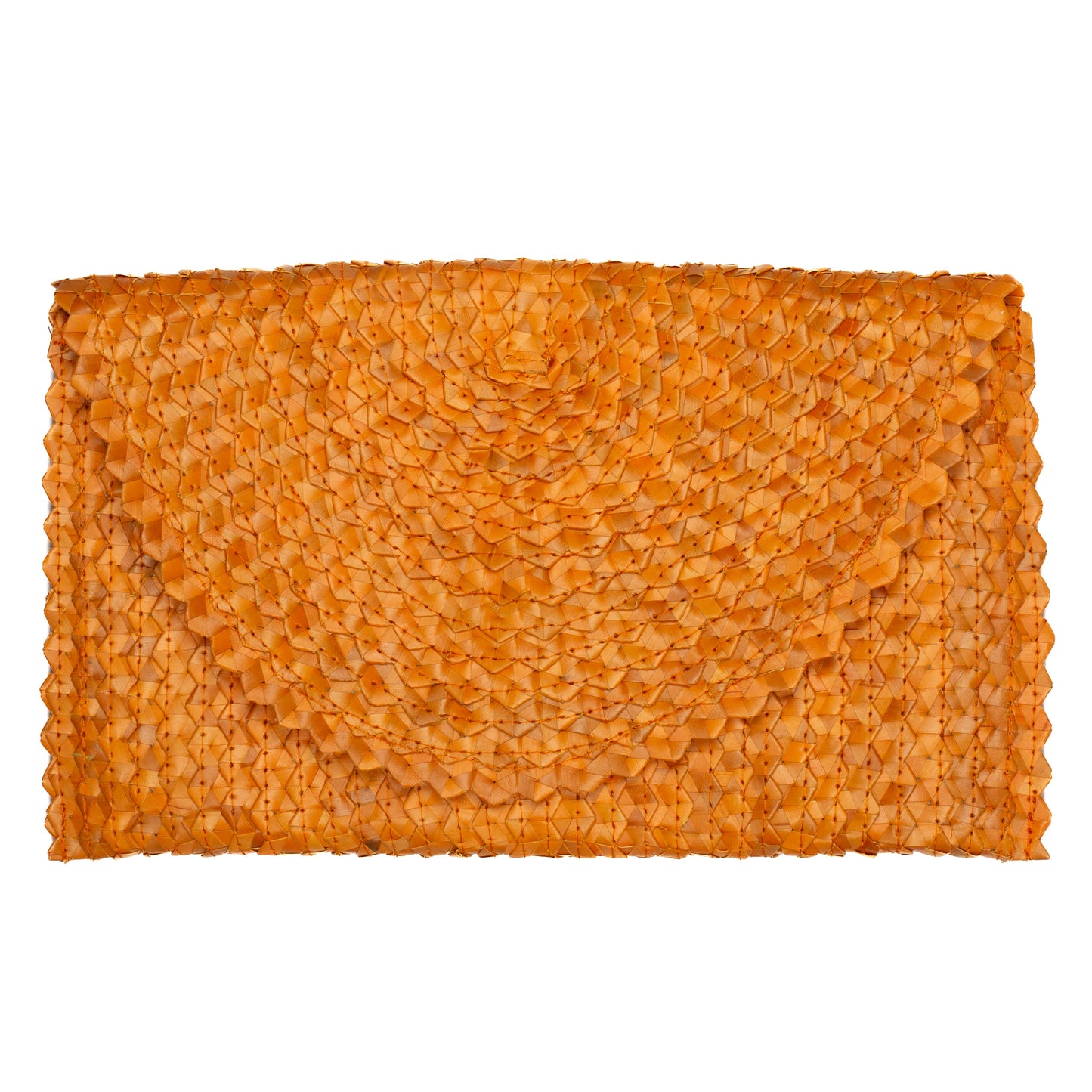 Pandan Leaf Clutch Purse - Orange