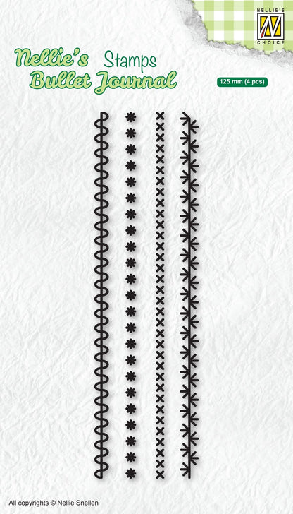 Nellie's Choice Nellie's Bullet Journal Tampons Transparents Motifs-1