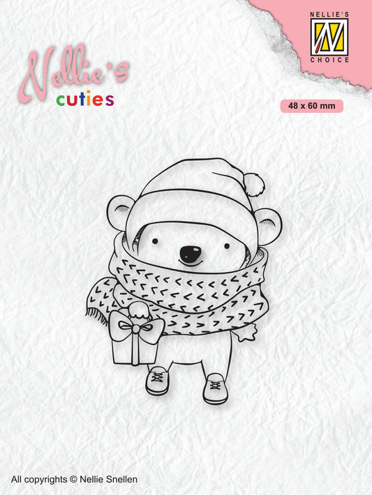 Nellie's Choice Tampon transparent Les mignons de Noël Koala avec colis