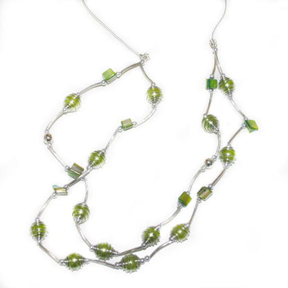 Wrapped Pearl Bead Necklace
