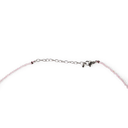 Rose Quartz Bead Necklace - 2-3mm