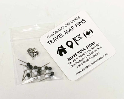 Geo Optic Labelled Push Pin Map | 44 x 24