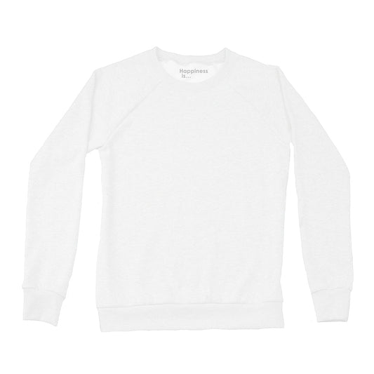 Sweat-shirt ras du cou uni pour femme, Blanc