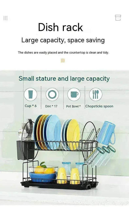 Narrow Simple Style Bowl And Dishes Drying And Draining Storage Rack