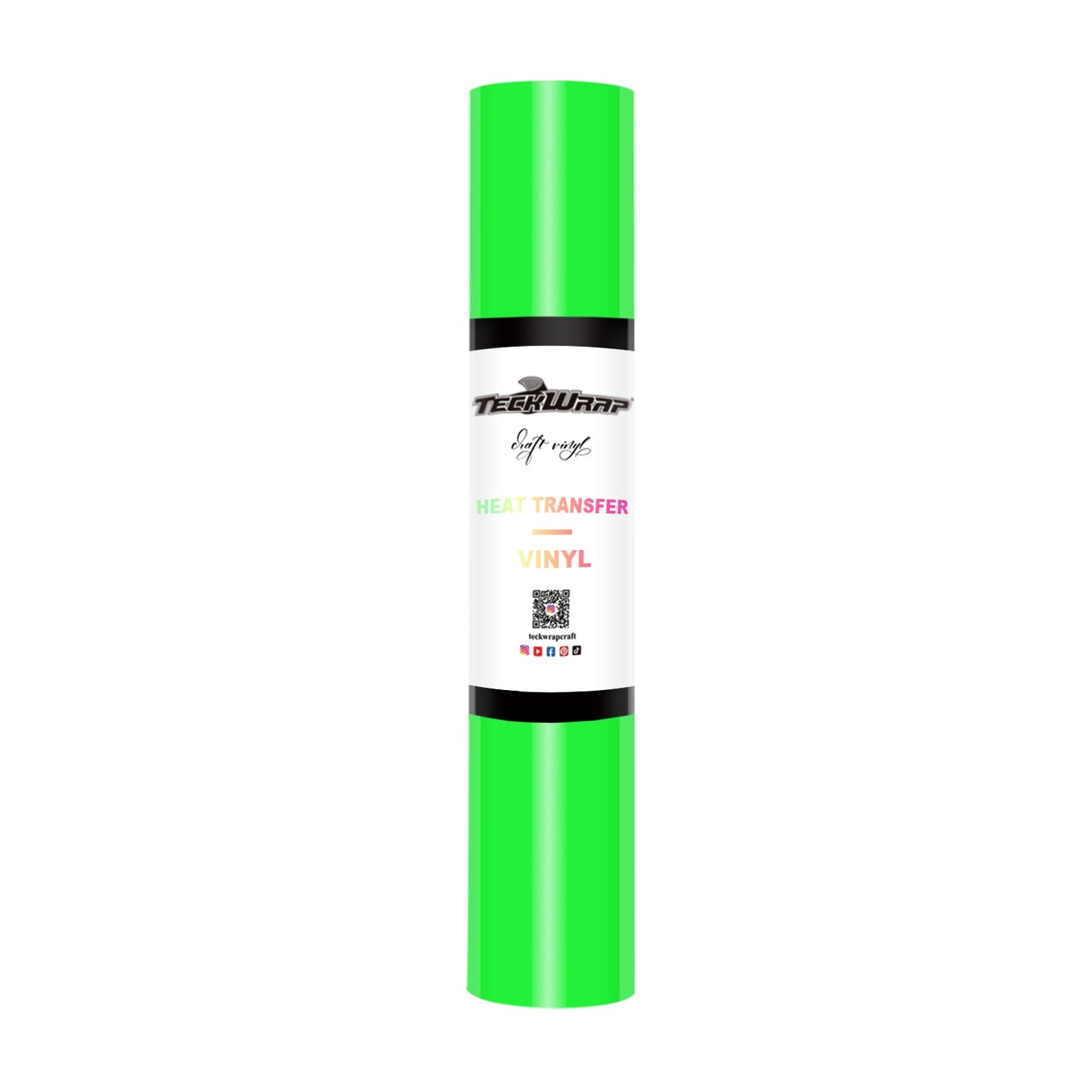 Teckwrap PU Heat Transfer Vinyl - Neon Green | Durable & Easy-to-Use for All Purposes!
