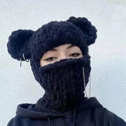 Nouveau bonnet en tricot oreilles d'ours