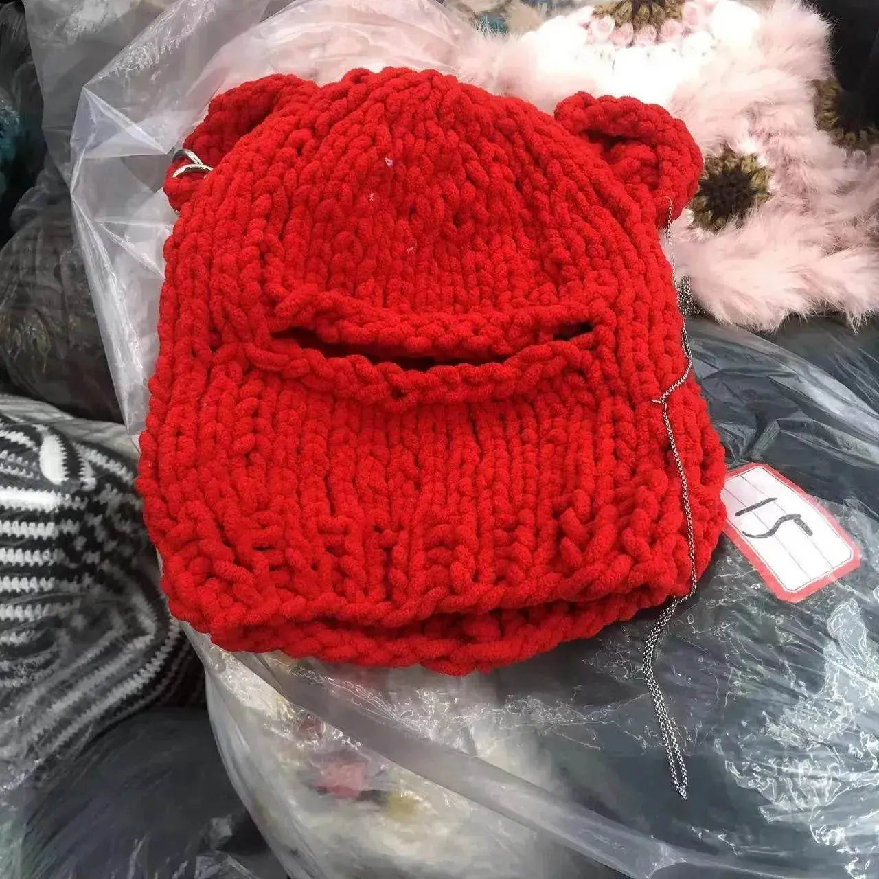 Nouveau bonnet en tricot oreilles d'ours
