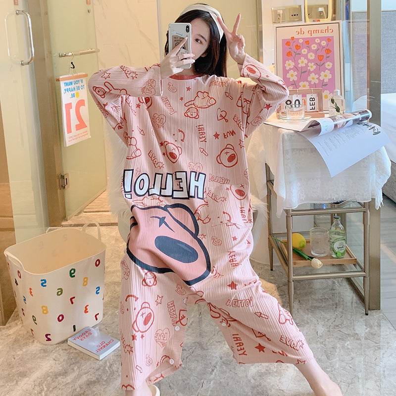 Nouveau pyjama une pièce à manches longues pour femme