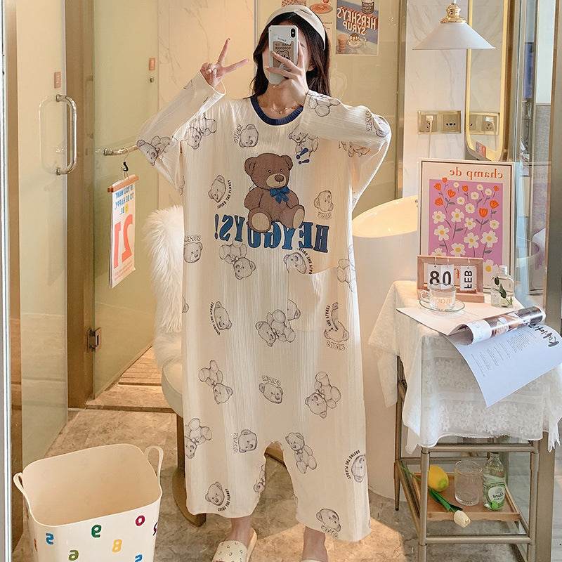 Nouveau pyjama une pièce à manches longues pour femme