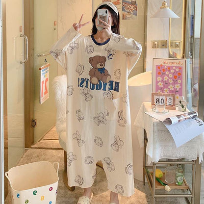 Nouveau pyjama une pièce à manches longues pour femme