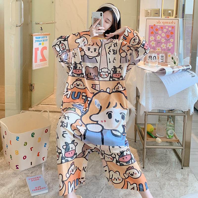 Nouveau pyjama une pièce à manches longues pour femme