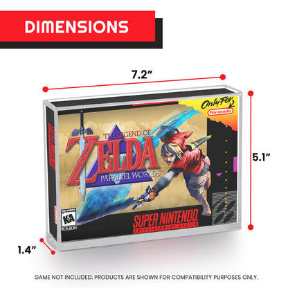 EVORETRO Acrylic Display Protector for SNES Games and N64 Game Box - Pack of 2