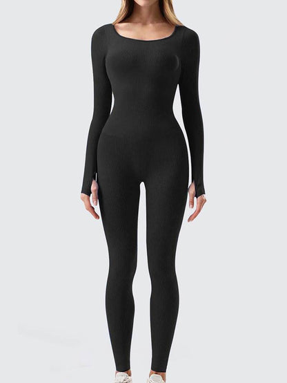 Yoga Jumpsuit & Workout Clothes Slim Thread Long Sleeve Yoga Jumpsuit
