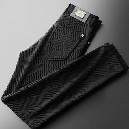 Casual Pants – Comfortable Mid Waist Straight-Leg Trousers for Men
