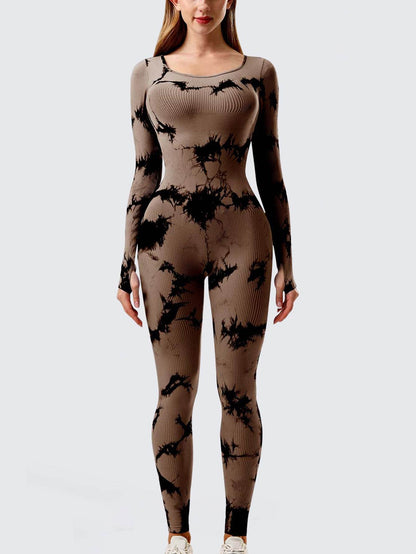 Yoga Jumpsuit & Workout Clothes Slim Thread Long Sleeve Yoga Jumpsuit