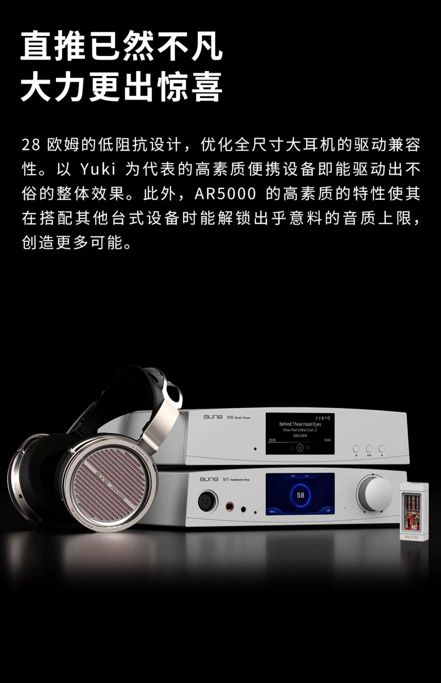 Aune AR5000 Glass Earphones Head Mounted HiFi Fever Stereo Esports Game Monitoring Computer Dynamic