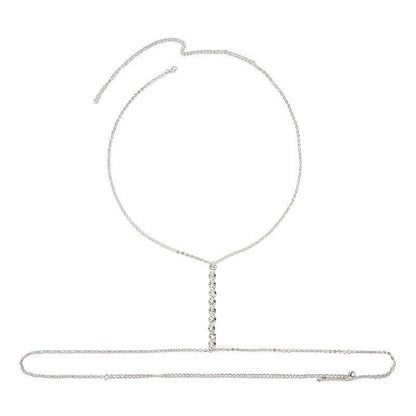 Rhinestone Love Bikini Beach Breastpin Nightclub Sexy Body Chains