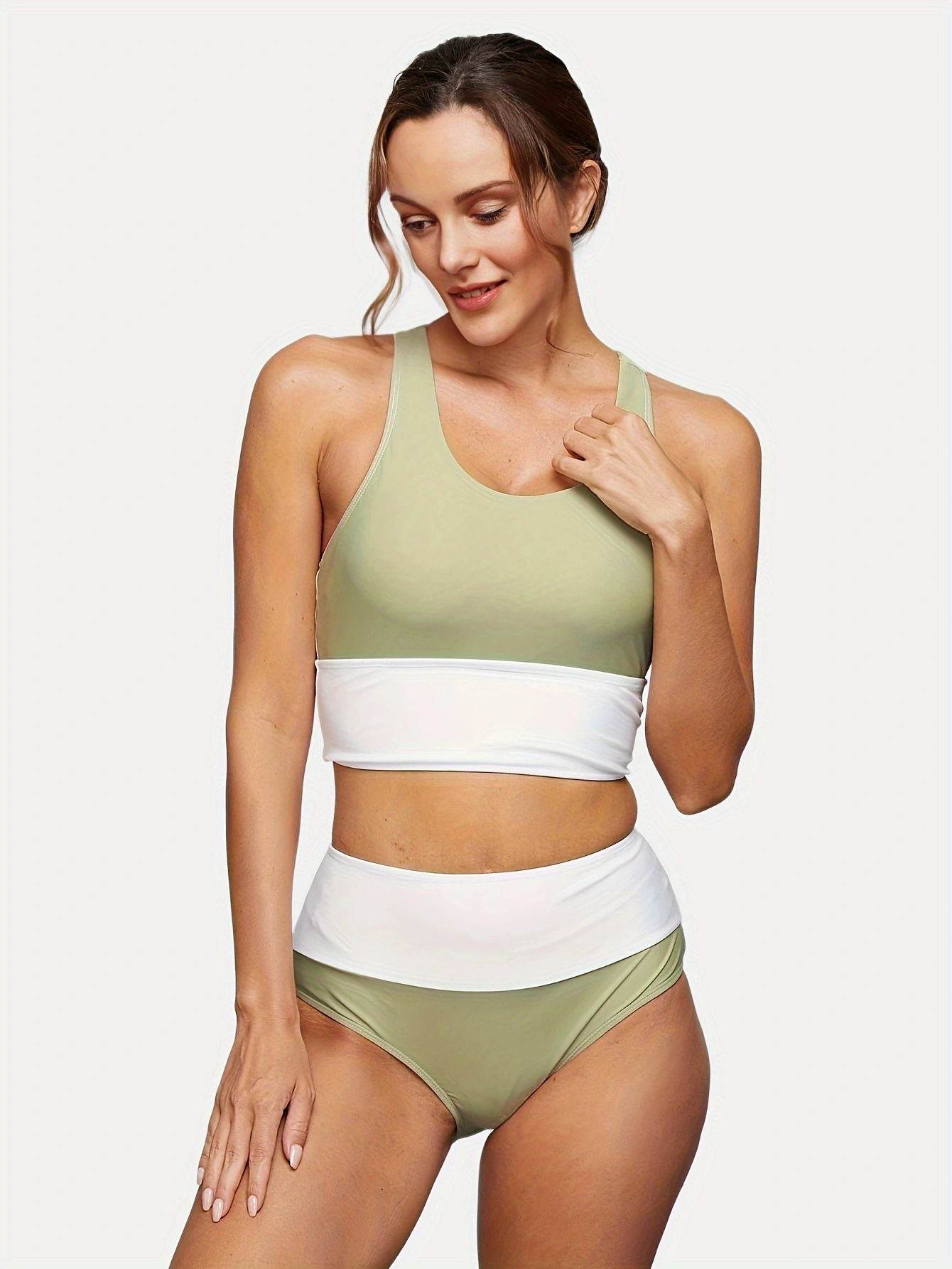 Maillot de Bain Grande Taille Fendu Imprimé Bikini Zippé