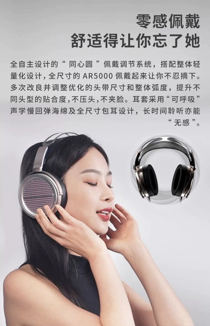 Aune AR5000 Glass Earphones Head Mounted HiFi Fever Stereo Esports Game Monitoring Computer Dynamic