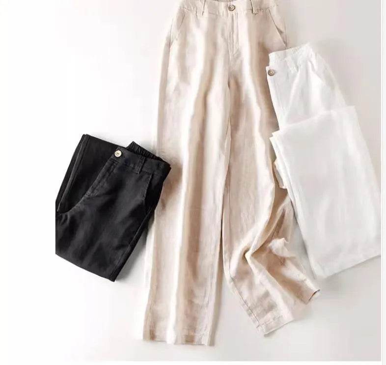 Fashion Summer Casual High waist plain trouser Pants For Women