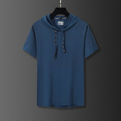 Quick-drying Hooded High Elastic Exercise Men's Workout Shirt