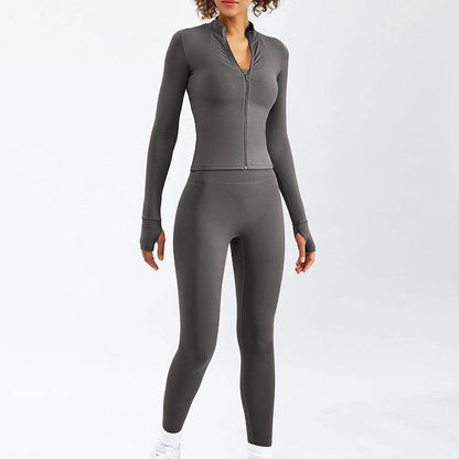 2pcs set Nude Feel Workout Outfit set Gym Clothes for women
