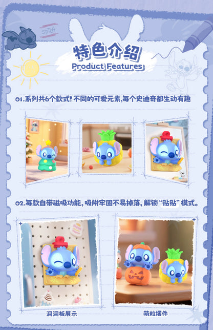 Original Looking For Stitch Series Magnetic Blind Bag Mini Cute Pop Bean Blind Bag Stitch Blind Box Desktop Cute Decoration Gift