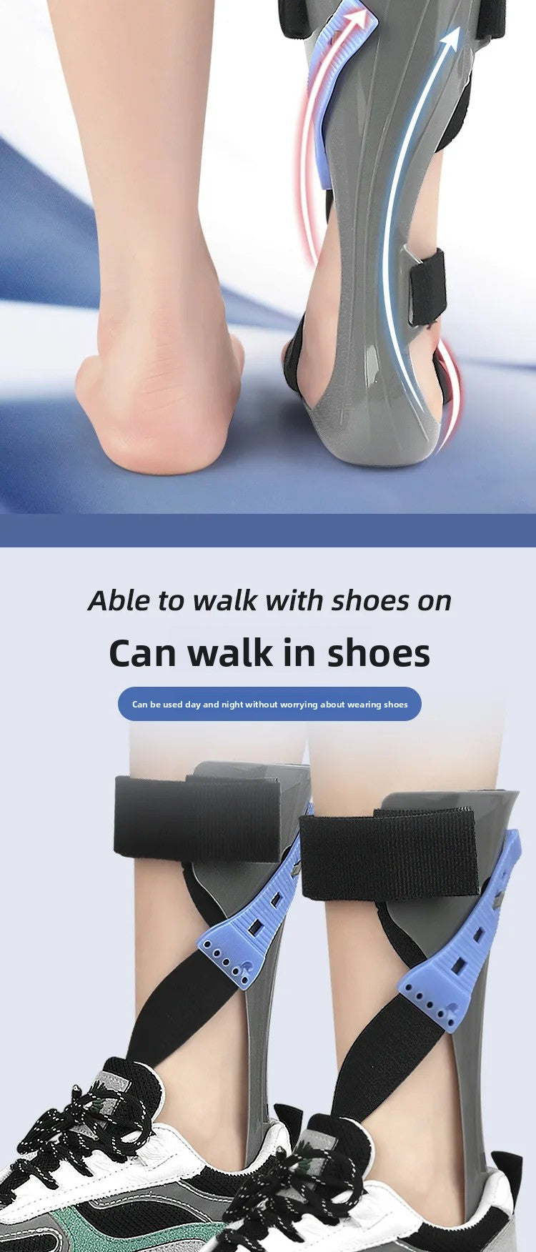Correction de l'hémiplégie des accidents vasculaires cérébrales et de la Fixation de l'articulation de la cheville avec dispositif d'orthèse de chute de pied pour la Correction de Valgus d'inversion
