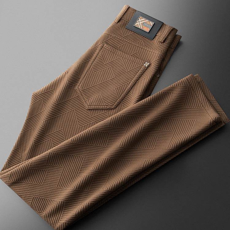 Casual Pants – Comfortable Mid Waist Straight-Leg Trousers for Men