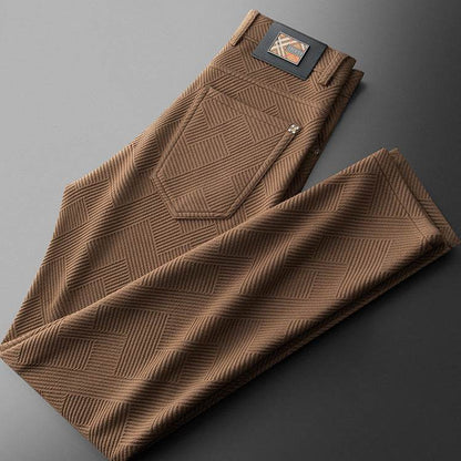 Casual Pants – Comfortable Mid Waist Straight-Leg Trousers for Men