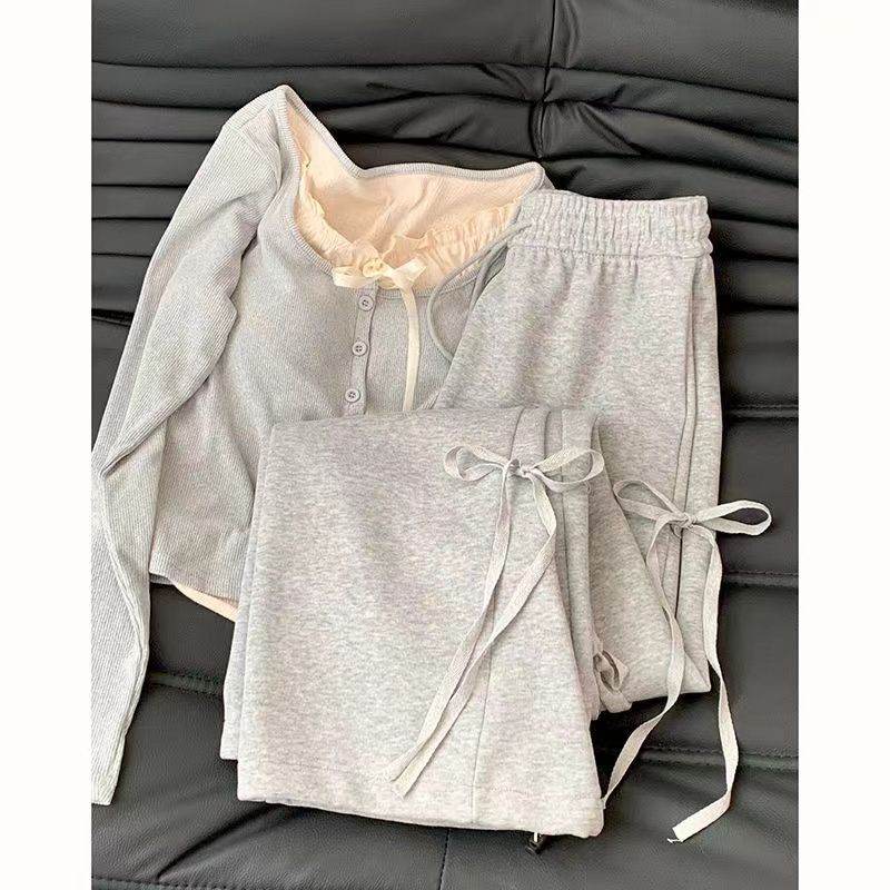Spring Athleisure wear Sweatsuit Outfit 2pcs