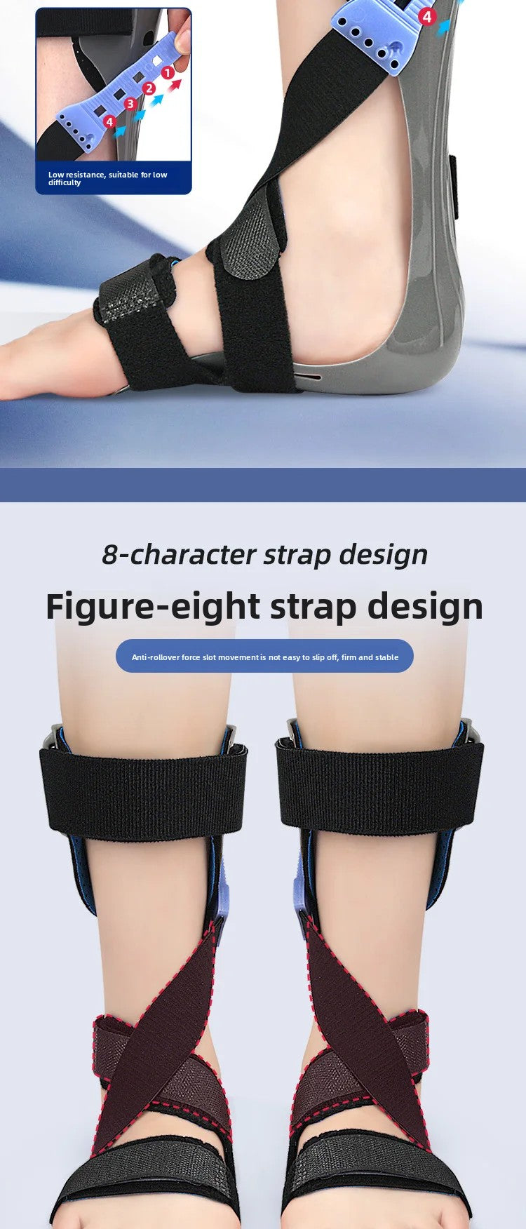 Correction de l'hémiplégie des accidents vasculaires cérébrales et de la Fixation de l'articulation de la cheville avec dispositif d'orthèse de chute de pied pour la Correction de Valgus d'inversion