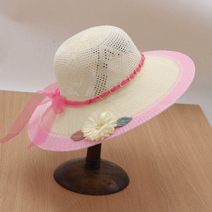 New Summer Outdoor Sunshade UV Protection Wide Brim Crotchet Sun Hat with neck flap for women