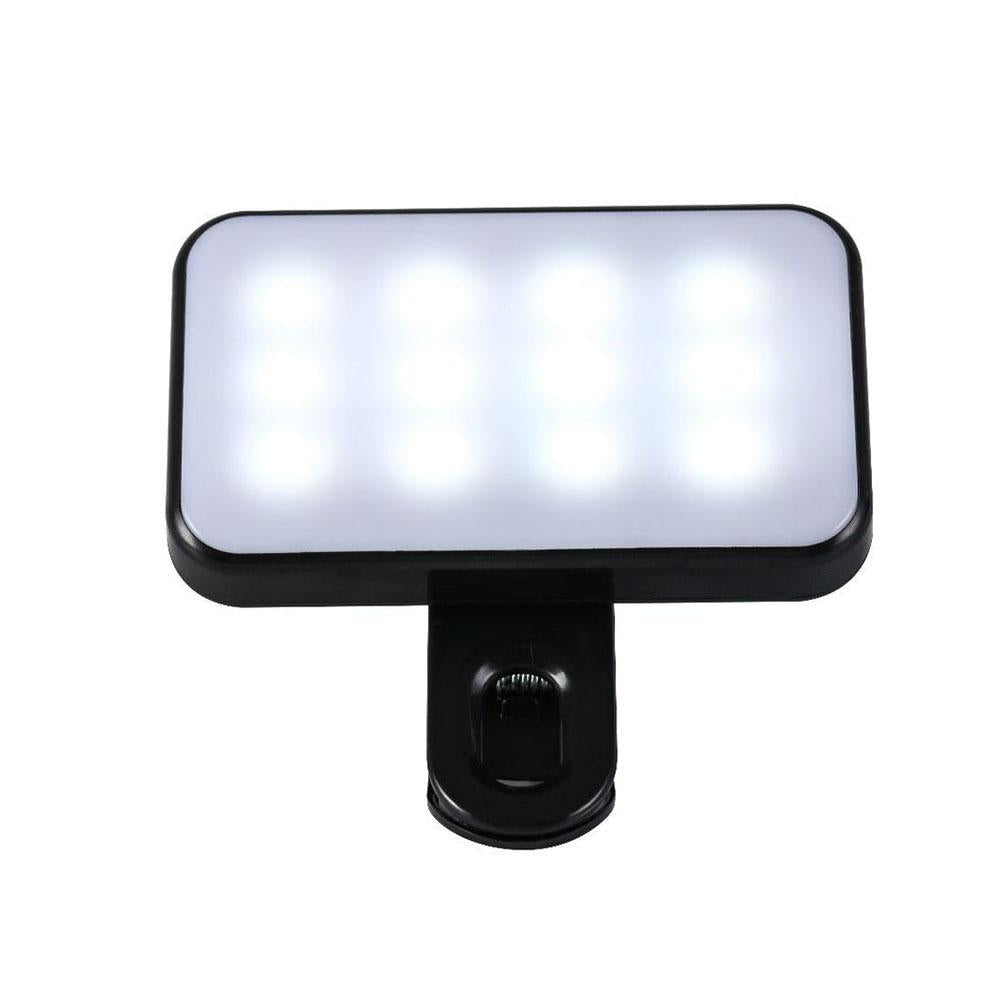 Mini flash pour téléphone portable, lumières pour Selfie, rechargeables, 3 Modes de luminosité, Clip réglable pour ordinateur portable, lumière de remplissage pour téléphone portable