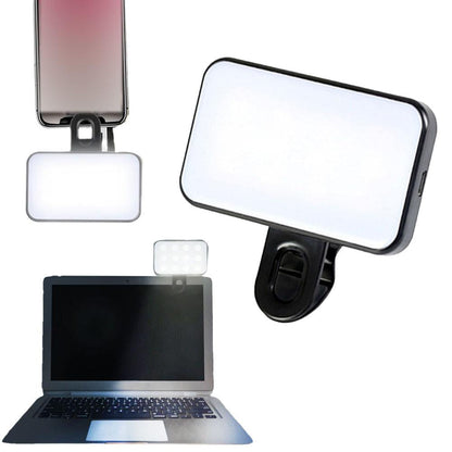 Mini flash pour téléphone portable, lumières pour Selfie, rechargeables, 3 Modes de luminosité, Clip réglable pour ordinateur portable, lumière de remplissage pour téléphone portable