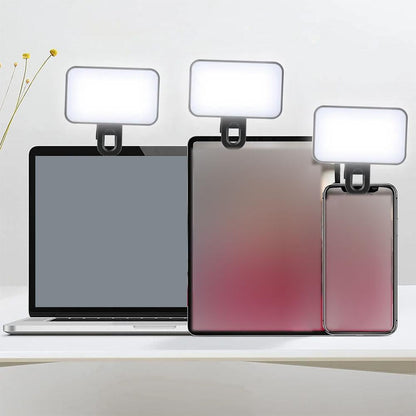 Mini flash pour téléphone portable, lumières pour Selfie, rechargeables, 3 Modes de luminosité, Clip réglable pour ordinateur portable, lumière de remplissage pour téléphone portable