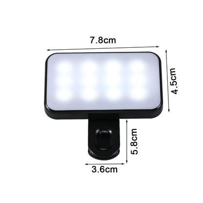 Mini flash pour téléphone portable, lumières pour Selfie, rechargeables, 3 Modes de luminosité, Clip réglable pour ordinateur portable, lumière de remplissage pour téléphone portable