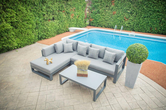 Sectionnel d'extérieur Oasis 3 pièces en aluminium