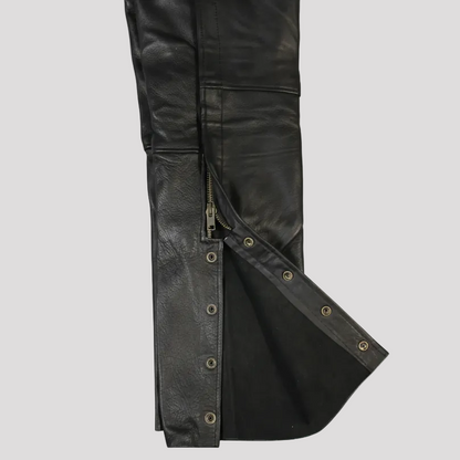 Jambières en cuir premium pour homme Open Road, 2 poches