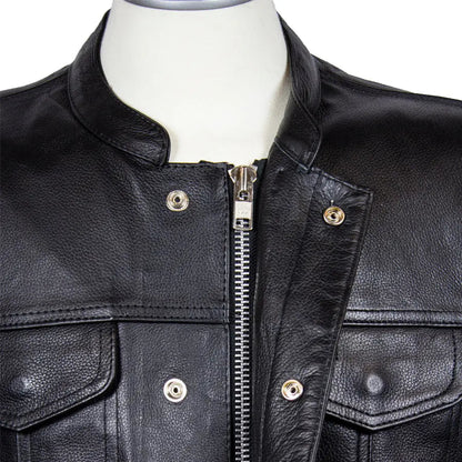 Gilet de club en cuir pour homme Open Road