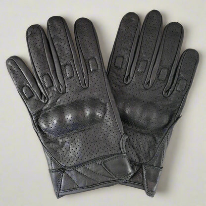 Gants de moto en cuir perforé et blindé Open Road pour hommes