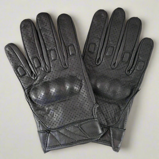 Gants de moto en cuir perforé et blindé Open Road pour hommes