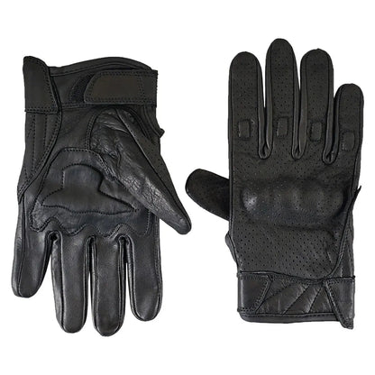 Gants de moto en cuir perforé et blindé Open Road pour hommes