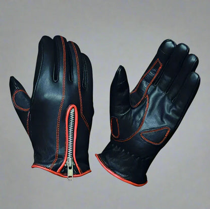 Open Road Women's Leather Motorcycle Gloves